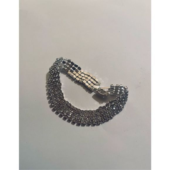 WHITE SAPPHIRE SILVER BLING BRACELET - Picture 3 of 5